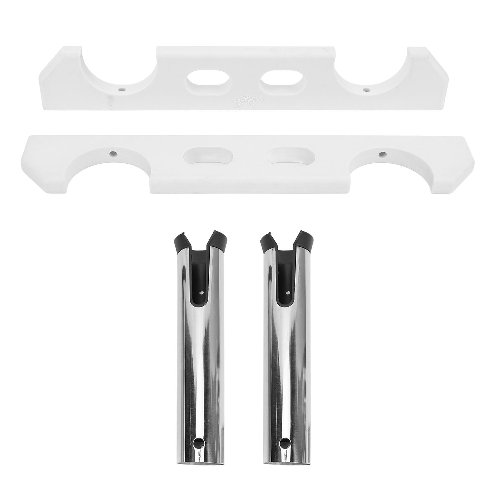 Heavy Duty Stainless Steel 2-Link Tube Boat Fishing Rod Holder for Marine Yacht RV (1.57 inches / 40 mm)