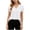 White, variant on V-Neck Double Ruffle Flutter Sleeve Blouse Women's Casual Cotton Spandex Summer Everyday Top