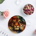 thumbnail image 4 of ZHANZZK Tiger Set of 6 Round Coaster for Drinks, Absorbent Ceramic Stone Coasters Cup Mat with Cork Base for Home Kitchen Room Coffee Table Bar Decor, 4 of 6