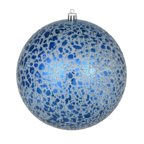 Vickerman 6" Midnight Blue Crackle Ball Ornament, 4 per Bag