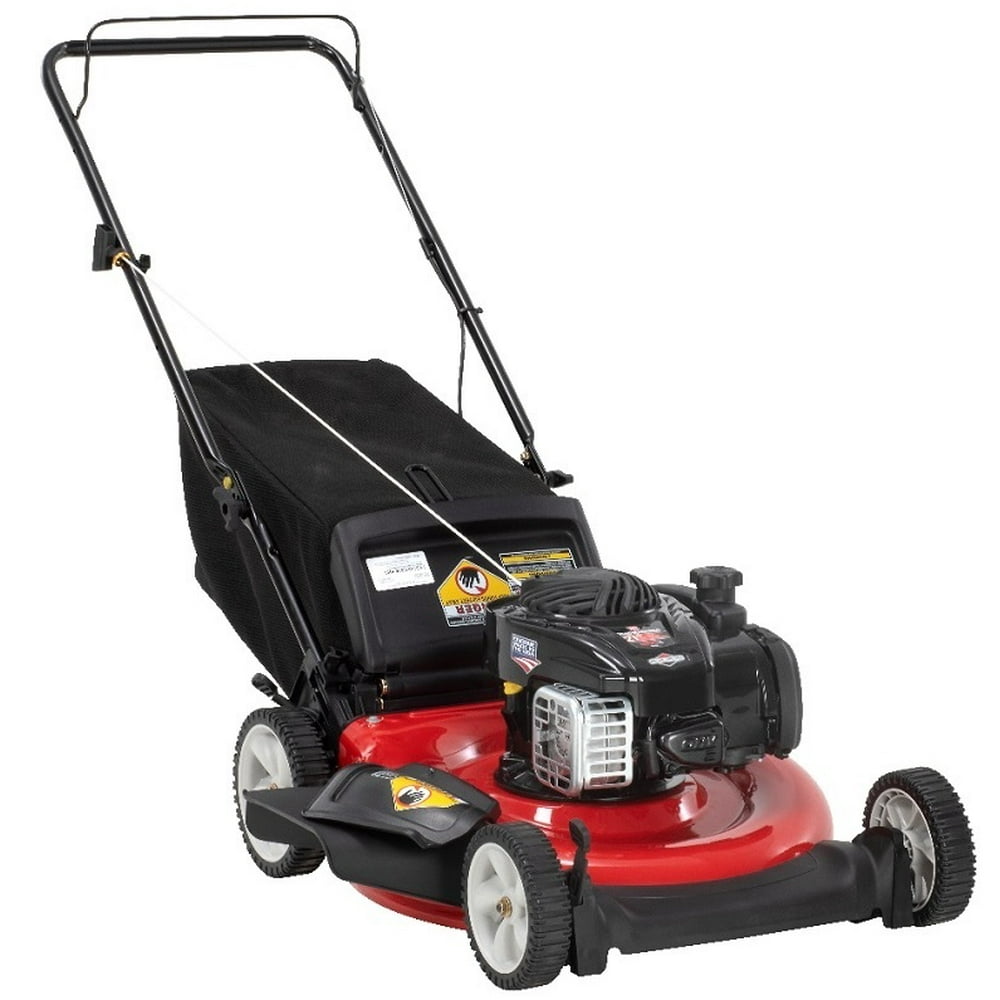 Yard Machines 21" 3-in-1 Gas Push Mower with Rear Bag, Mulching, Side