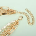 thumbnail image 6 of Multilayered Punk Cuban Golden Link Chain Choker Necklace Heart Paperclip Chain Statement Necklace Party Costume Accessory for Women(Gold), 6 of 7