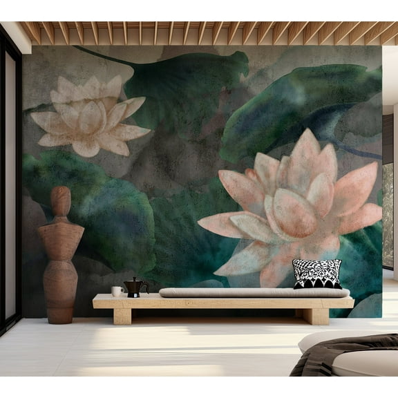 Floral Wallpaper Wall Mural - Soft Summer Garden