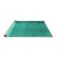thumbnail image 2 of Ahgly Company Machine Washable Indoor Rectangle Abstract Turquoise Blue Modern Area Rugs, 3' x 5', 2 of 4
