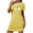 Yellow, variant on Oksale Women's Cute Love Nightgowns Ultra Cotton Mini Sleep Dress Loose Short Sleeve Holiday Loungewear Casual Crewneck Sleepwear for Home Yellow M