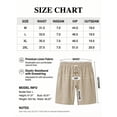thumbnail image 7 of GIRUNS Men's Linen Shorts Casual Summer Beach Drawstring Elastic Waist Shorts with Pocket Flaxen L, 7 of 7