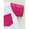 thumbnail image 6 of Bagilaanoe Toddler Baby Girls Shirts Dress Sequins Patchwork Short Sleeve Dress 12M 18M 24M 3T 4T 5T Kids Summer Casual Dress with Belt, 6 of 8