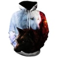 thumbnail image 5 of Sudadera con capucha de gran tamaño para hombre 2023, patrón de animales de lobo en 3D, sudadera de moda de guerrero feroz, chándales divertidos de calle sueltos, fitness, 5 of 5