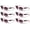 6 White, variant on 6 Pairs Of USA American Flag Print Sunglasses - Patriotic - Sun Protection