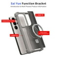 thumbnail image 4 of Allytechgroup for Samsung Galaxy S25 Protective Case, Shockproof Shell with Magnetic Kickstand Lightweight Non-Slip PC+TPU Metal Back Cover Shock-Absorbent Wireless Charging Support, Blue, 4 of 6