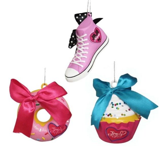JoJo Siwa JJ1171ST Ensemble d'Ornements de Noël, 3 Pcs
