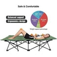 thumbnail image 5 of REDCAMP Oversized Camping cots for Adults 500lbs,33'' Extra Wide Tall Sleeping Cots Heavy Duty, XL Cots Portable for Outdoor Indoor Office, Green, 5 of 16