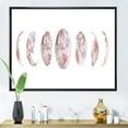 thumbnail image 2 of Designart 'Moon Phases On White' Modern Framed Canvas Wall Art Print, 2 of 5
