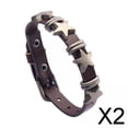 thumbnail image 1 of Elegante pulsera de cuero con cierre seguro para adolescentes 2 piezas, 1 of 10