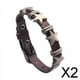 thumbnail image 1 of Elegante pulsera de cuero con cierre seguro para adolescentes 2 piezas, 1 of 10