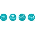 thumbnail image 2 of Darling Souvenir DIY 190 Pcs Graduation Theme Stickers for chocolate Candy Labels-Turquoise Blue, 2 of 2