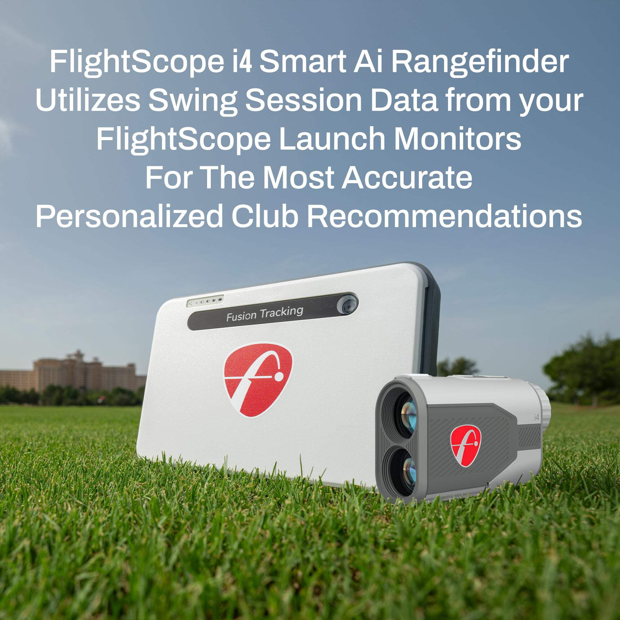 FlightScope i4 Golf Rangefinder with 6X Magnification, 1,000 Yard Range, Built-in Magnet | Combines GPS, Local Conditions, Slope and Swing Data for Personalized Smart Gapping Club Recommendations