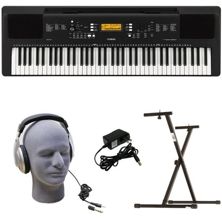 Yamaha PSR-EW300 PKY Premium Keyboard Pack with Power Supply, Bolt-On Stand, and