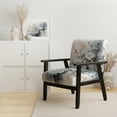 thumbnail image 2 of Designart "Beaver Sumi Asian beauty VII" White Apple Blossom Upholstered Accent Chair - Global Arm Chair For Living Room, 2 of 5