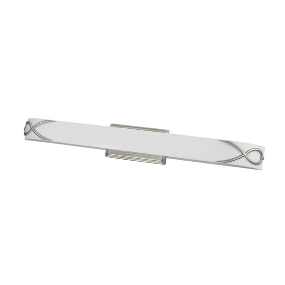 Lighting by AFX HZV139SNE5T Hudson 1-39 Watt T5 Vanity, Satin Nickel with White Linen Acrylic Diffuser
