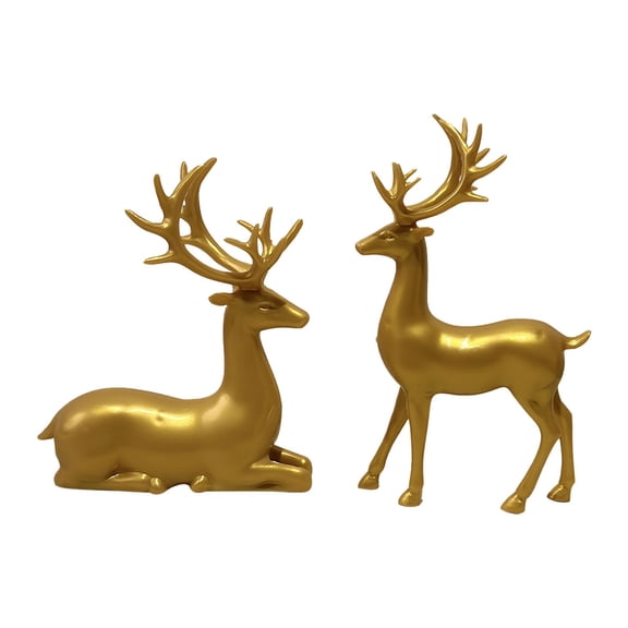 HCTSHG Resin Reindeer Decor Reindeer Figurine Reindeer Christmas Reindeer Figurine Reindeer Decor Decorative Deer Figurine,Holiday Deer Tabletop Holiday Figurine Christmas Decorative
