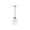 Brass Plated Finish, variant on B&P Lamp® Pendant Light with Clamp-On Bulb Cage Shade, Socket, Cord, and Canopy, Satin Black Finish