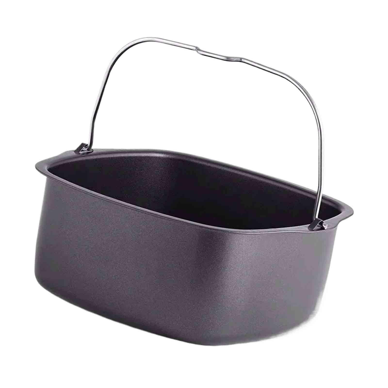 Fiocias Air Fryer Accessory Springfoam Pan Baking Cake Barrel Carbon Steel Air Fryer Pan 8 inch