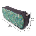 thumbnail image 3 of Lsque Mushrooms and Flowers Printed Big Capacity PU Leather Pencil Case Large Pencil Pouch Stationery Pen Bag Pencil Holder for Teen, 3 of 6