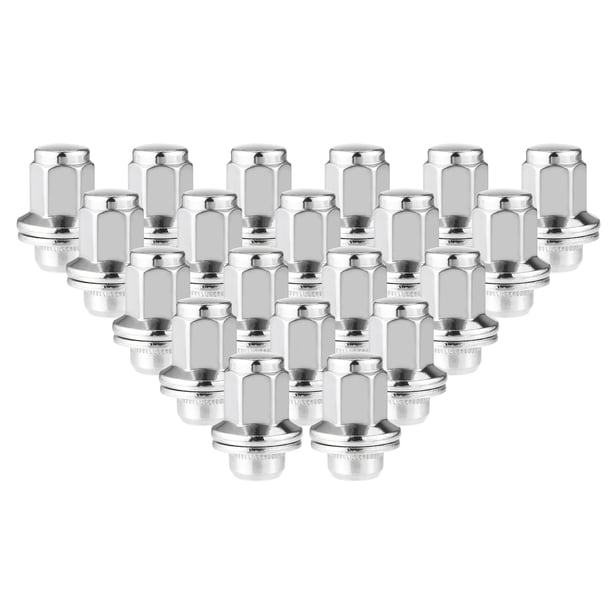 Tuercas de rueda Unique Bargains 20 piezas M14x1.5 chapadas en cromo para Toyota Tundra Sequoia 2008-2021