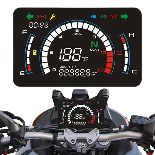 Medidor Digital Velocímetro Assy LED Motocicleta Ajustable