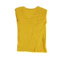 thumbnail image 2 of bar III Womens SS Twist Slub Camiseta básica, Amarillo, XS, 2 of 2