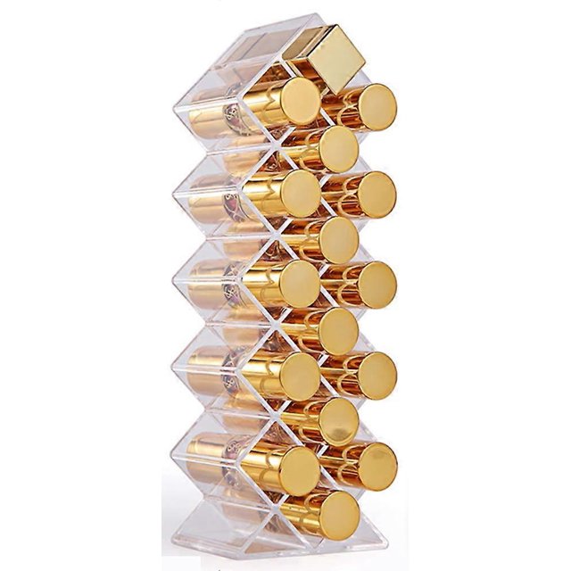 Organizador de lápiz labial en forma de pez, paquete de 1, soporte para guardar brillo de labios, para 16 lápices labiales, perfecto para maquillaje, cosméticos, tocador y exhibición de tocador.