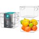 thumbnail image 1 of Large Clear Plastic Storage Bins for Shelves, Clothes, with Handle - Clear Storage Bins, Drawer, Shelf, Closet, Pantry, Fridge, Freezer Organizer Bins, Closet Organizers and Storage (4 pack), 1 of 7