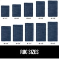 thumbnail image 6 of Bath Rug 24x17, Thick Soft Absorbent Chenille, Rubber Backing Quick Dry Microfiber Mats, Machine Washable Rugs for Shower Floor, Bathroom Runner Bathmat Accessories Decor, Navy, 6 of 6