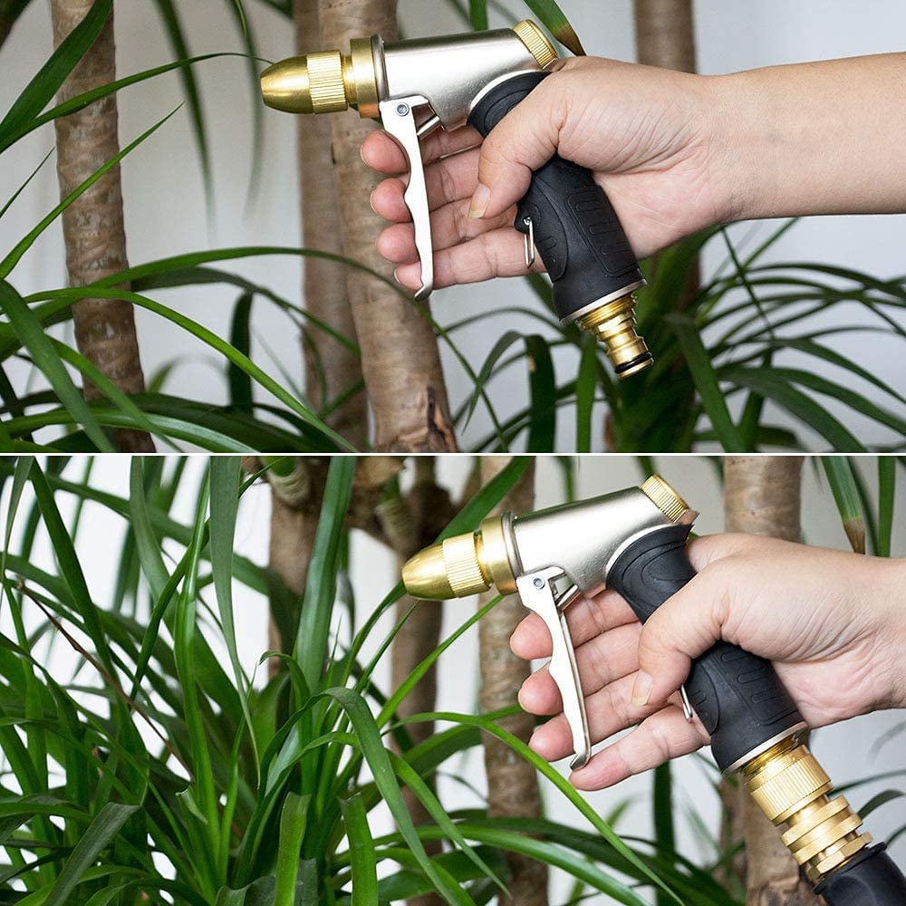 HRTGFD-Garden Hose Quick Connector Hose Quick Connect 3/4 inch Male GHT Brass Nipple Easy Connect Fitting Male Only (6 pcs)