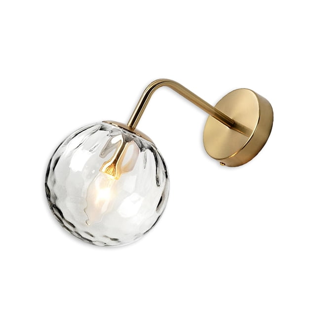 Cateissary Lámpara de bola de cristal de luz de pared que no deslumbra con accesorios de Base de Metal de Cable decoración del hogar para Iluminación y accesorios