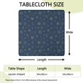 thumbnail image 2 of Dark Blue Star Moon Sun Pattern Square Fitted Tablecloth with Elastic Edge,Square Table Cover,Washable Elastic Table Cover for Home Kitchen Party Decor 34"x34", 2 of 6