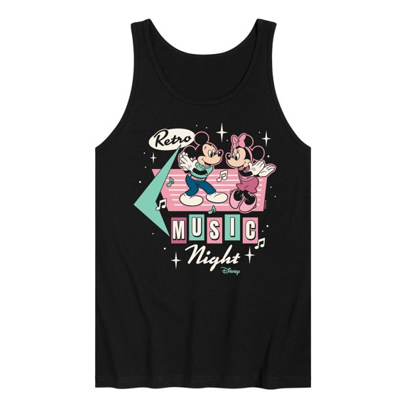Disney - Mickey & Friends - Retro Music Nights - Minnie & Mickey Dancing - Men's Jersey Tank Top