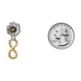 thumbnail image 3 of Delight Jewelry Gold-tone Infinity Rope - Two-tone Daisy Flower Post Earrings, 3 of 4