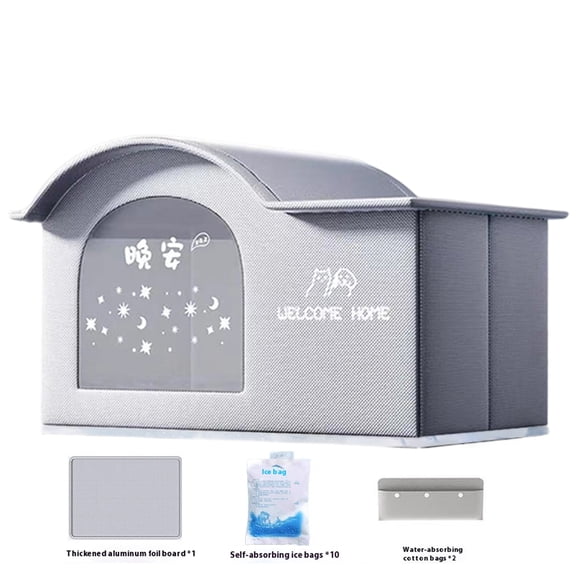 Waterproof Pet Cooling House Insulated Air Conditioned Cats Dog Houses Summers Cooling Cats Shelters for Outdoor indoor
