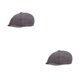 thumbnail image 4 of Qarigey Gorra plana de algodón para hombre, gorra de caballero ergonómica transpirable ajustable de repuesto de Color sólido portátil, gris claro 2piezas, 4 of 6