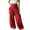 Red, variant on Fgnfyis Casual High Waisted Wide Leg Pants Comfortable Flowy Trousers with Pockets for Everyday Wear Women's Wide Leg Pants with Elegant Design Khaki M