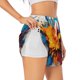 thumbnail image 1 of Balery Colorful Paint Print Pantalones cortos deportivos para mujer con forro y dos bolsillos, elásticos, para entrenamiento, gimnasio, yoga-Medium, 1 of 7