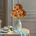 thumbnail image 6 of Gallickan Faux Hydrangea Flowers, Autumn Color Silk Flower, Realistic Fake Bloom for Home Decoration, Wedding Centerpiece, DIY Craft and Table Display, Brown, 6 of 6
