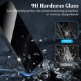 thumbnail image 4 of REJODA-[4 Pack] 2 Pack Privacy Screen Protector for iPhone 16 Pro Max with 2 Pack Camera Lens Protector, 9H Hardness Tempered Glass Screen Protector, Anti Spy Anti Peeping, 4 of 4