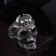 thumbnail image 2 of Anillo de acero de titanio con diseño de calavera de hip hop personalizado avanzado para hombres y mujeres, joyería de Halloween, 2 of 4