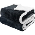 thumbnail image 2 of softan Waterproof Dog Blanket, Washable Pet Blanket for Sofa Couch Bed, Liquid Pee Proof Dog Bed Cover, Soft Durable and Reversible Sherpa Fleece Blanket for Medium Large Dogs (Dark Grey 50”x 60”), 2 of 6