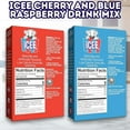 thumbnail image 4 of Icee Cherry and Blue Raspberry Zero Sugar Drink Mix Singles, 12 Total Servings 2 Boxes, Low Calorie On the Go Beverage Sticks with Snoep in Beperkte Oplage, 4 of 7