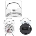 thumbnail image 2 of Mini Metal Digital Alarm Clock Silent with Lights and Twinkling Bell for College Dorm Room, White, 2 of 4