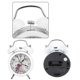 thumbnail image 2 of Mini Metal Digital Alarm Clock Silent with Lights and Twinkling Bell for College Dorm Room, White, 2 of 4